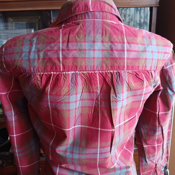 Medium Vintage 1980's Country Womens Plaid Button-Up Shirt Henry Grethel - Picture 4 of 9